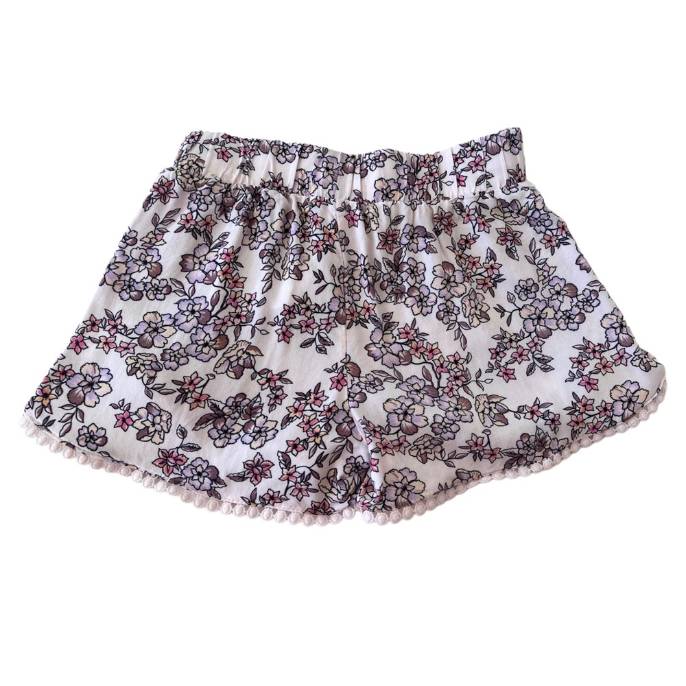 (NWT) btween Pink Ruffle Tank & Floral Shorts SET, Pom Pom, Trim Bows | Girl 5T - Picture 9 of 11